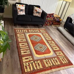 Rug #44 – Handwoven Persian Hakhamaneshi – Wool & Silk – 6.06 × 4.43 ft 