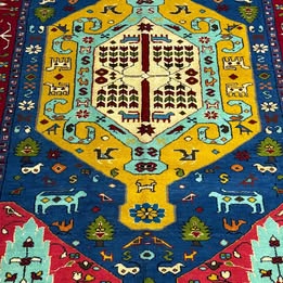 Rug #4 – Persian Handwoven Wool & Silk Rug – 6.6 × 4.3 ft