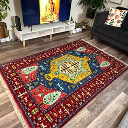 Rug #4 – Persian Handwoven Wool & Silk Rug – 6.6 × 4.3 ft