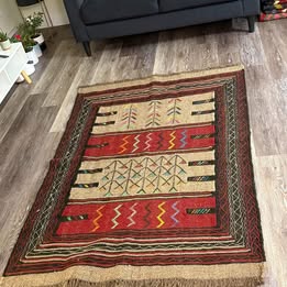 Rug #24 – Persian Ghuchan Wool Kilim – 5.3 × 3.5 ft