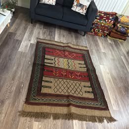 Rug #52 – Persian Ghuchan Wool Kilim – 5.0 × 3.7 ft