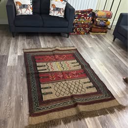 Rug #52 – Persian Ghuchan Wool Kilim – 5.0 × 3.7 ft