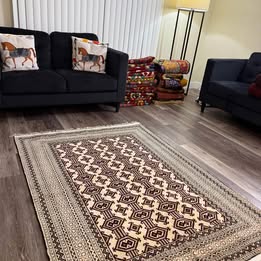 Rug #45 – Handwoven Persian Turkaman Rug – Wool & Silk – 5.41 × 4.1 ft