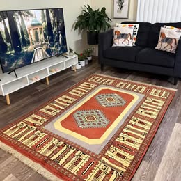 Rug #44 – Handwoven Persian Hakhamaneshi – Wool & Silk – 6.06 × 4.43 ft 