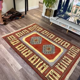 Rug #44 – Handwoven Persian Hakhamaneshi – Wool & Silk – 6.06 × 4.43 ft 