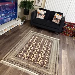 Rug #45 – Handwoven Persian Turkaman Rug – Wool & Silk – 5.41 × 4.1 ft