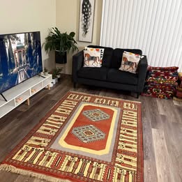 Rug #44 – Handwoven Persian Hakhamaneshi – Wool & Silk – 6.06 × 4.43 ft 