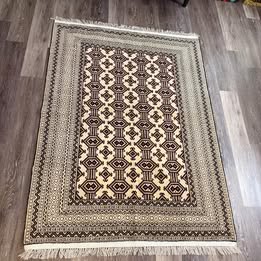 Rug #45 – Handwoven Persian Turkaman Rug – Wool & Silk – 5.41 × 4.1 ft