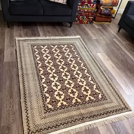 Rug #45 – Handwoven Persian Turkaman Rug – Wool & Silk – 5.41 × 4.1 ft