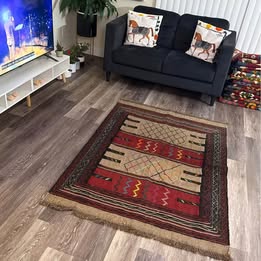 Rug #22 – Persian Handmade Quchan Wool Kilim – 5.2 × 3.7 ft