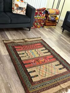 Rug #57 – Persian Quchan Wool Kilim – 5.1 × 3.6 ft