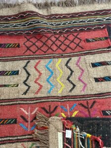 Rug #57 – Persian Quchan Wool Kilim – 5.1 × 3.6 ft